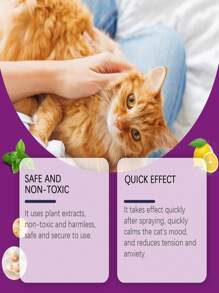Pet Cat Calming Pheromone Spray, Gentle Formula Helps Control Scratching And Inappropriate Urination Behavior - Purple - View 4