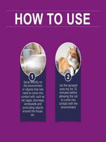 Pet Cat Calming Pheromone Spray, Gentle Formula Helps Control Scratching And Inappropriate Urination Behavior - Purple - View 6