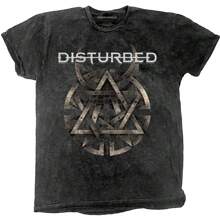 Disturbed | Official Band T-Shirt | Riveted (Dip-Dye, Mineral Wash) - 48-Hour Fast Shipping!  - Grey - View 1