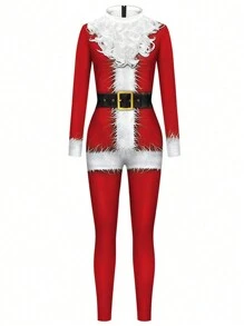 Christmas Carnival Jumpsuit Leotard Costume, Unisex Design Halloween