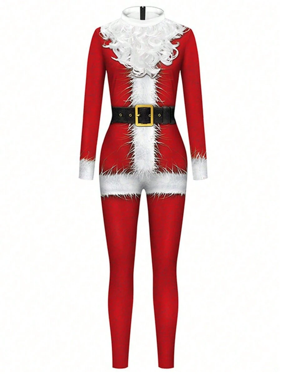Christmas Carnival Jumpsuit Leotard Costume, Unisex Design Halloween