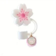 Bộ 2 nắp có ống hút, phù hợp với cốc thủy tinh 40oz, kiểu dáng tối giản hiện đại, họa tiết 26 chữ cái và hoa anh đào, chống rò rỉ, thích hợp cho sinh nhật, ngày Valentine, họp mặt gia đình và các dịp khác. - nhiều màu - Xem 19