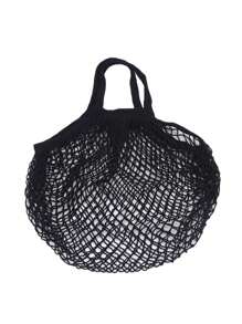 1 件装网绳购物袋便携式、可清洗、可重复使用的购物手提袋储物袋适用于杂货店购物、海滩、储存、水果、蔬菜和市场 - 彩色 - 查看 18