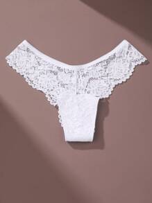 3 件套女士低腰蕾丝无缝内裤，多色 - 彩色 - 查看 4