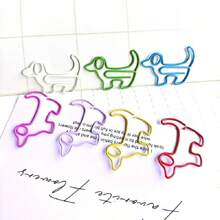 20 件装金属狗形回形针（7 种颜色）-耐用金属办公用品 - 彩色 - 查看 7