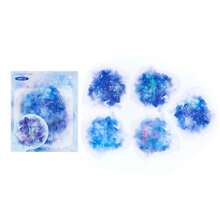 Set de 10 piezas de pegatinas de PET 3D con láser de color plateado, paquete de pegatinas de material estampado en oro con color acuarela difuminado para cuadernos