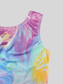 Bộ đồ liền thân cho bé gái tập thể dục dụng cụ ballet Todder họa tiết nhiều màu sắc không tay áo liền quần Bộ đồ liền thân cho bé gái tuổi mới lớn khiêu vũ đồ thể thao phối màu ngẫu nhiên - Nhiều màu - Xem 5