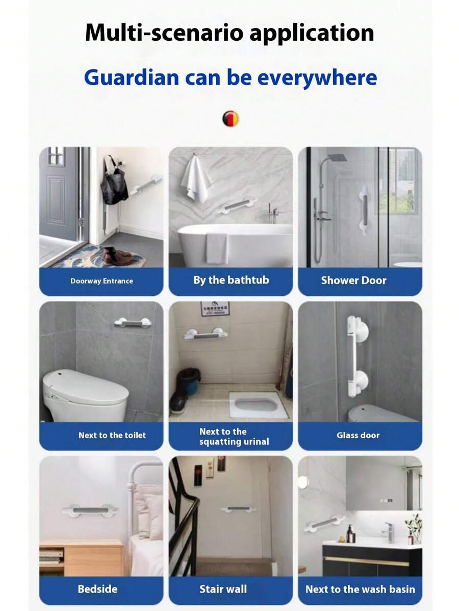 1pc Bathroom Safety Grab Bar For Elderly, Toilet AntiSlip & Fall Hand