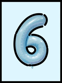 10pcs/Set 40inch (Approx. 101cm) Huge 0-9 Number Cartoon Balloons, Cartoon Balloons, Black & White Balloons, Aluminum Foil Polyester Balloons, White/Pink/Light Blue/Caramel/Cream/Cow Print Foil Balloons, For Birthday Party Decorative Balloon Props - Multicolor - View 67