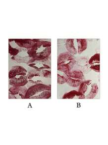 1/2 Pieces Red Lipsticks Posters Lip Wall Arts Vintage Wall Pictures Wall Artwork Aesthetic Wall Prints Girls Room Wall Decor Bedroom Decoration Stuff Valentine's Day Gifts No Frame