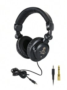 Professional Studio Recording Headphones Audio Headset Wired 3.5mm Hifi Monitor Headphones For Computer Music DJ - Black - View 1