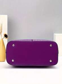 Novo Conjunto de Bolsa Fashion Estilosa de Couro Brilhante Mãe-Filha, Alta Capacidade