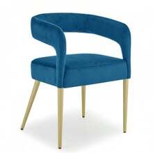 Flannelette Material Single Leisure Chair ,Comfortable Cushioned Single Leisure Chair,Chair Backrest Hoow Wih Armrests,Sutable For Living Rooms,Bedrooms And Dining Rooms:The Chair Is Sized To Fit Into Any Space And Provides The Support And Comfort You Need To Read, Rest Or Work For Short Periods. And It Is Also Very Convenient When Handling And Moving, And Can Adjust Its Position Without Effort To Adapt To Different Use Scenarios - Màu xanh hải quân - Xem 9