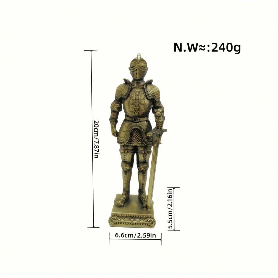 Knight Statue King's Guard Medieval Decor Polyresin Knight Swordsman