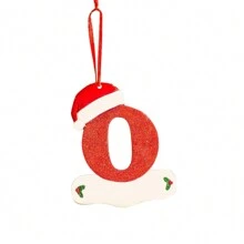 1 pieza Adorno colgante en forma de letra del abecedario A-Z para árbol de Navidad, 26 letras para decoración del hogar de Navidad y Año Nuevo, ornamento DIY de acrílico - Multicolor - Ver 32