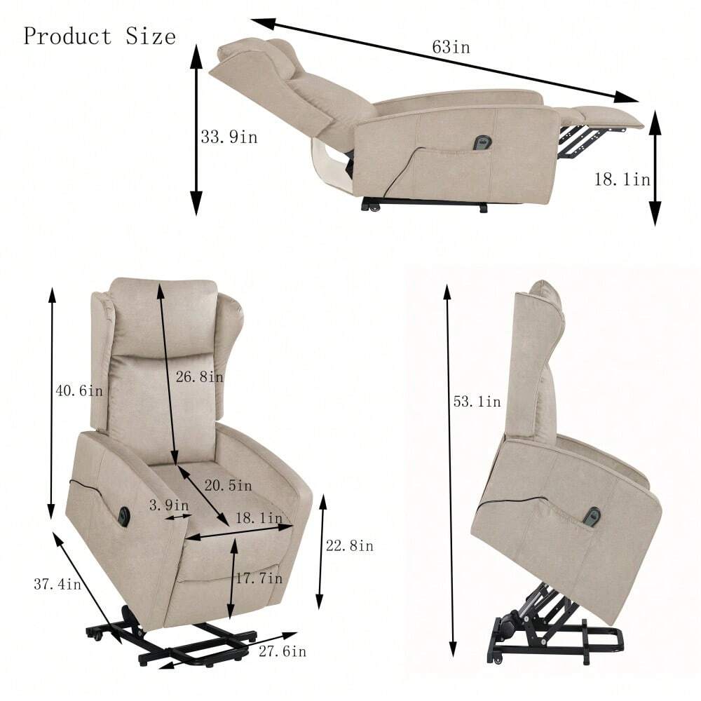 Power Lift Recliner Chair, Adjustable Modern Lift Chair, Lift Recliner
