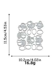 1/2 tấm nền lưới, mẫu khuôn cắt kim loại hình con ong, thảm cắt thủ công DIY, dùng để làm sổ lưu niệm, làm thiệp chúc mừng - Bạc - Xem 10