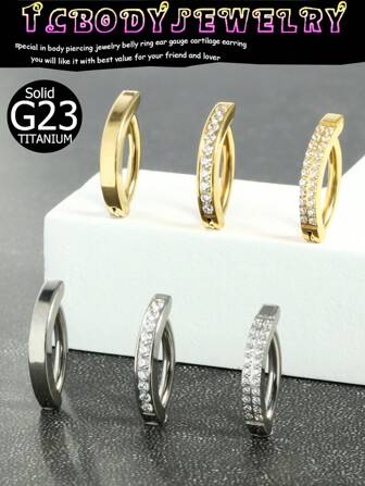 14G G23 钛合金肚脐环 10 毫米反向弧形环肚脐杠铃穿孔首饰 女士