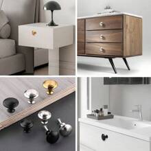 Pack Of 20 Gold Minimalist Single Hole Cabinet Drawer Pull Handle, Round Furniture Knob For Cabinet & Wardrobe Doors Drawer Knobs, Highly Attractive Cabinet Knob Pull Minimalist Handle , Stainless Steel Kitchen Cabinet Vintage Handle, Cabinet Bathroom Modern Door Handle,Kitchen Creative Drawer Furniture Hardware