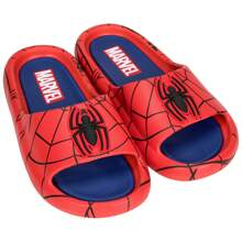 SPIDERMAN Webbed Logo Men's Cloud Comfort Foam Slide Sandals - 紅色 - 查看 3