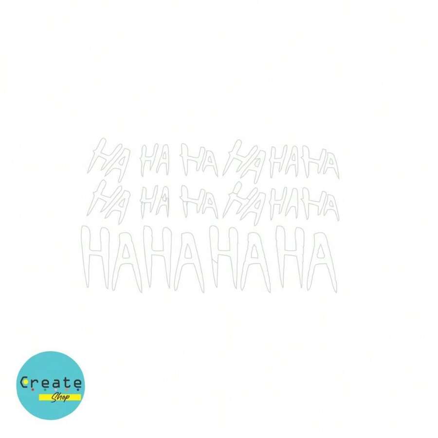Joker Ha Ha Ha Holographic Multicolor Sticker For Car, Motorcycle And Truck - trắng - Xem 1