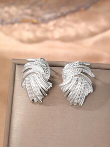 Aomogo 1 Cặp bông tai đinh tán hình học không đối xứng, mặt dây chuyền bằng thép không gỉ độc đáo theo phong cách Âu Mỹ thời trang, quà tặng cho phụ nữ - bông tai - Xem 5