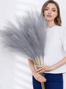 50/30/20/10 Lá Cỏ Pampas Nhân Tạo, Cỏ Pampas Xù, Trang Trí Hoa Lá, Thích Hợp Cho Trang Trí Nhà Phong Cách Boho, Đám Cưới, Ngày Valentine, Sinh Nhật, Lễ Tốt Nghiệp, Trang Trí Mùa Thu, Cây Nhân Tạo - Xám nhạt - Xem 5