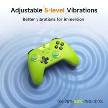 EasySMX X05 2.4g 无线游戏控制器，适用于 PC/Steam/iPhone/Android/Switch - 带霍尔效应、RGB 灯和涡轮增压的蓝牙控制器游戏手柄，适用于黑神话：悟空的防漂移控制器，适用于所有 iPhone、iPad、Android 手机和大多数智能手机，可作为家人、朋友、孩子、生日、圣诞节、冬季、女朋友、男朋友的礼物 - 綠色 - 查看 5