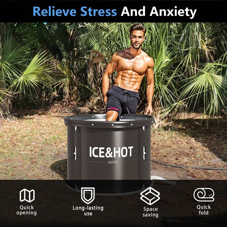 Portable Foldable Bathtub For Adults, Soaking Bathtub For Cold Water