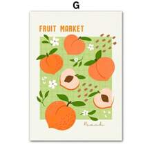 1PC Fruit Market Strawberry Lemon Orange Banana Cherry Wall Art Nordic Posters Hình ảnh cho phòng khách trang trí Canvas Prints Tranh không có khung - Nhiều màu - Xem 36