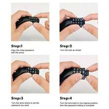 4-cyfrowa blokada roweru górskiego z hasłem, okrągła blokada, wygodna blokada hasłem