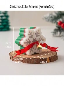 圣诞气氛雪香薰蜡烛礼盒冬季季节装饰品节日小礼物 - 彩色 - 查看 12