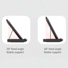 三合一 15W 快速无线充电器，可折叠多功能，支持同时为手机、手表和耳机充电 - 黑色 - 查看 4