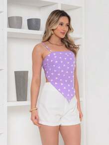 RAW CLOTHING One Size Shirt Set With Tie At The Back And Print, Shorts With Zipper And No Pocket - White - View 6