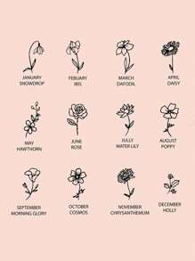 带有诞生石的个性化花朵项链，银色空心不锈钢花朵吊坠项链，定制珠宝，生日礼物，送给她的个性化礼物，圣诞礼物个性化礼物 - 銀色 - 查看 5