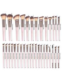 MAANGE 33pcs Professional Makeup Brush Set With Storage Bag,Blush Brush Foundation Brush Loose Powder Brush Eyeshadow Brush Contour Brush Concealer Brush Eyebrow Brush Eyeliner Brush Highlighter Brush Contour Brush Lip Brush Makeup Tools With Soft Brush Hair And Skin Friendly For Easy Carrying,Brush For Travel And School,Gift For Women&Girls - 粉色 - 查看 3
