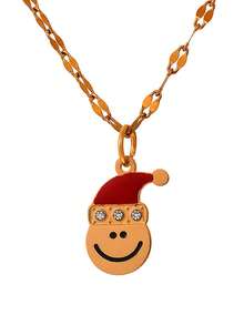 1 chiếc vòng cổ mặt dây chuyền hình giọt dầu bằng thép titan thời trang tối giản, thích hợp cho phụ nữ đeo hàng ngày và Giáng sinh - vòng cổ - Xem 5