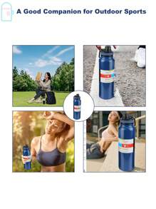 A Single 800/1000ml Stainless Steel Portable Pot, Double-Layer Vacuum And Long-Lasting Temperature Control, With Its Own Filter Tea Net And Portable Cup Lid, Universal For Outdoor Travel, Supporting Cup Sets Are Purchased Separately - Multicolor - View 8