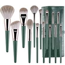 1/14件套绿色云朵化妆刷套装，软木手柄美妆工具套装，适合初学者、女孩和女士，化妆刷套装，化妆刷套装，化妆刷套装，全套化妆工具，化妆刷套装，全套化妆工具，化妆刷套装，化妆刷套装，化妆礼盒套装 - 綠色 - 查看 10