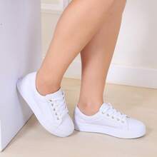 Women Wedge Sneakers - 白色 - 查看 2