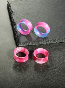 2-4 件装硅胶耳塞柔性耳道塞拉伸器扩张器双喇叭肉耳穿刺饰品男女皆宜