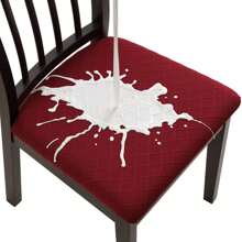 1pc Waterproof Dining Chair Cover, Stretch Jacquard Removable And Washable Chair Protector Cover, Suitable For Kitchen, Hotel, Restaurant Home Decor
