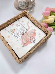 50 cái/bộ in hình động vật hoạt hình 13x13 inch Khăn giấy ăn trưa, Giấy trang trí tiệc sinh nhật, Khăn ăn trang trí nhà bếp nhà hàng, Khăn lau khách, Làm từ bột gỗ nguyên chất Khuyến mại - Nhiều màu - Xem 6
