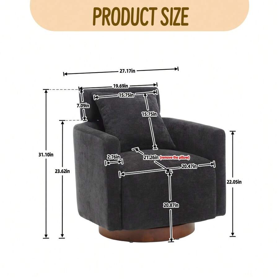 360 Degree Rotation Design, MultiGear Adjustment Backrest, Soft And