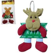 Christmas Tree Ornament Or Door Reindeer Decoration Home Apartment Parties With Merry Christmas Sign - 鏽棕色 - 查看 5