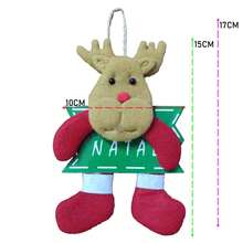 Christmas Tree Ornament Or Door Reindeer Decoration Home Apartment Parties With Merry Christmas Sign - 鏽棕色 - 查看 6