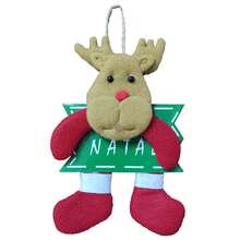 Christmas Tree Ornament Or Door Reindeer Decoration Home Apartment Parties With Merry Christmas Sign - 鏽棕色 - 查看 3