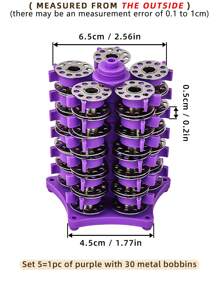 1pc Sewing Thread Spool Holder Tower, Tower-Shaped Creative And Practical Design Can Hold Regular Plastic Or Metal Sewing Machine Bobbins, Sewing Accessories - Multicolor - View 14