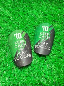 1 对 10*6 厘米酷炫迷你足球护腿板，点燃你的足球梦 - 薄荷綠 - 查看 2