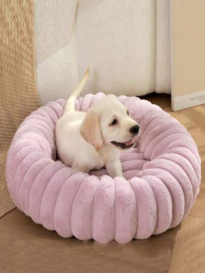 1pc Thick Plush Pet Bed, Warm And Comfortable, Suitable For Large/Medium/Small Pets, Indoor Cat/Dog House